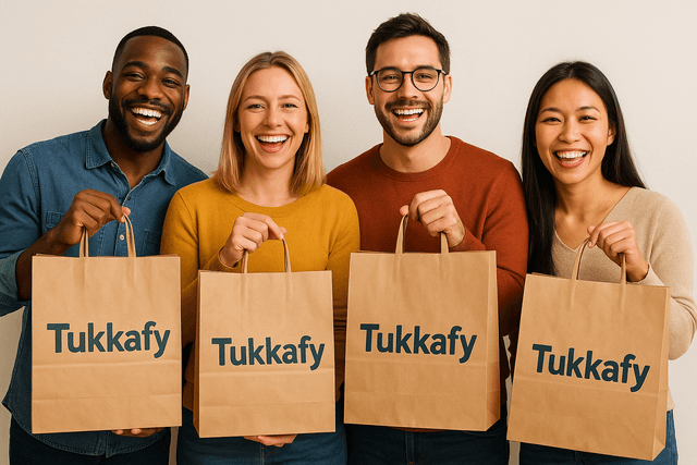 Happy customers with Tukkafy bags